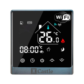Программируемый терморегулятор Castle AC8400H Wi-Fi Чёрно-серый