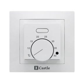 Механический терморегулятор Castle AC308, Белый
