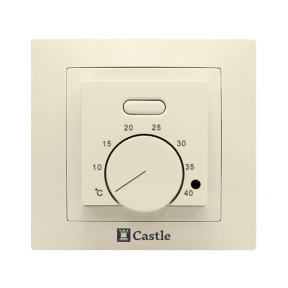 Механический терморегулятор Castle AC308, Бежевый
