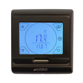Сенсорный программированный терморегулятор IN-THERM E91 Чёрный / матовый оттенок