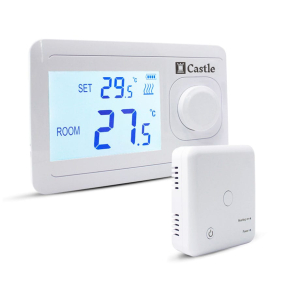 Терморегулятор для котла Castle AC8038G-RF с радиоканалом (Dry Contact)