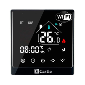 Программируемый терморегулятор Castle AC8400H Wi-Fi Чёрный