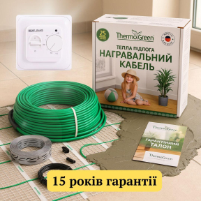 Комплект Нагрівальний кабель ThermoGreen CT20-200W 10 м + Терморегулятор M5.16
