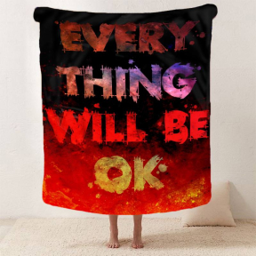 Плед 3D мотиваційний "EVERY THING WILL BE OK №2" 2744_A 12827 160х200 см