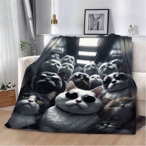 Плед 3D Котяча Мафія 20222476_A 12333 160х200 см Плед 3D Котяча Мафія 20222476_A 12333 160х200 см