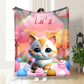 Плед 3D іменний Кошеня 3356_B 15735 135х160 см