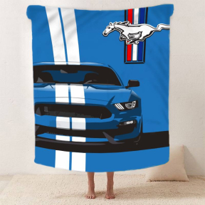 Плед 3D Синій Ford Mustang 2599_A 12432 160х200 см