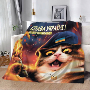Плед патріотичний 3D Котяча Революція 20222488_A 12369 160х200 см Плед патріотичний 3D Котяча Революція 20222488_A 12369 160х200 см