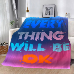 Плед 3D мотиваційний EVERY THING WILL BE OK 2743_A 12824 160х200 см