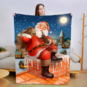 Плед 3D новорічний Санта Клаус №2 3084_A 13839 160х200 см
